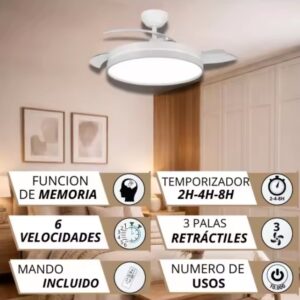 Ventilador con luz LED